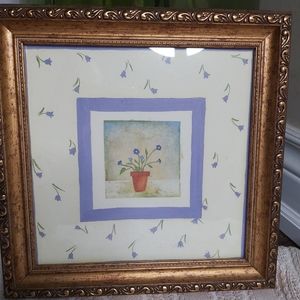 Framed picture..purple flowers